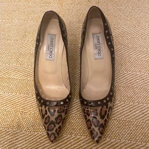 38.5 Jimmy Choo Leopard Animal Print